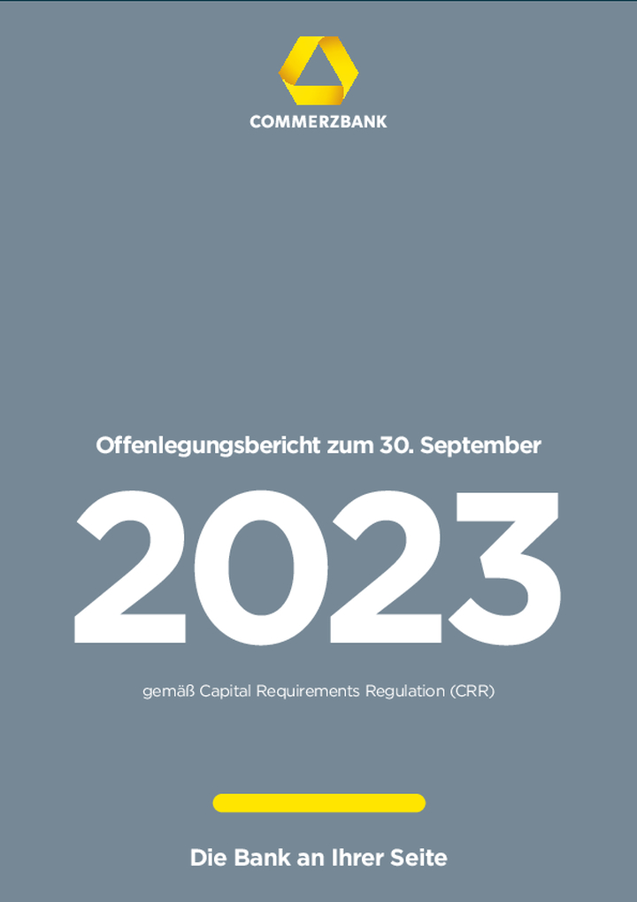 Offenlegungsbericht zum 30. September 2023 gemäß CRR