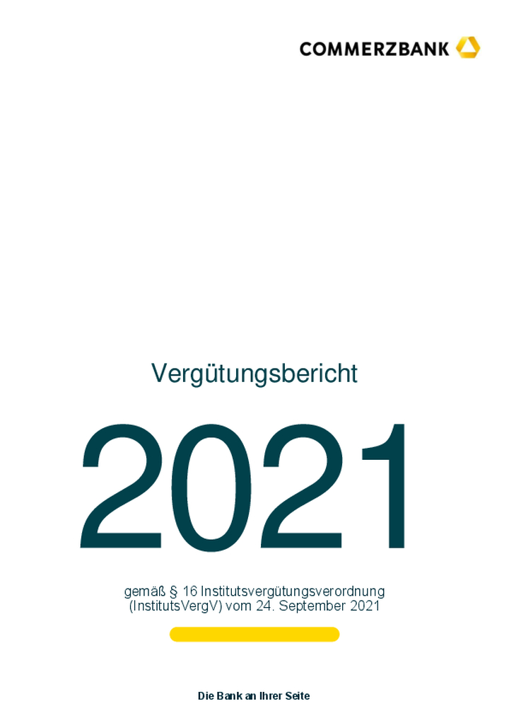 Vergütungsbericht 2021 gemäß §16 InstitutsVergV